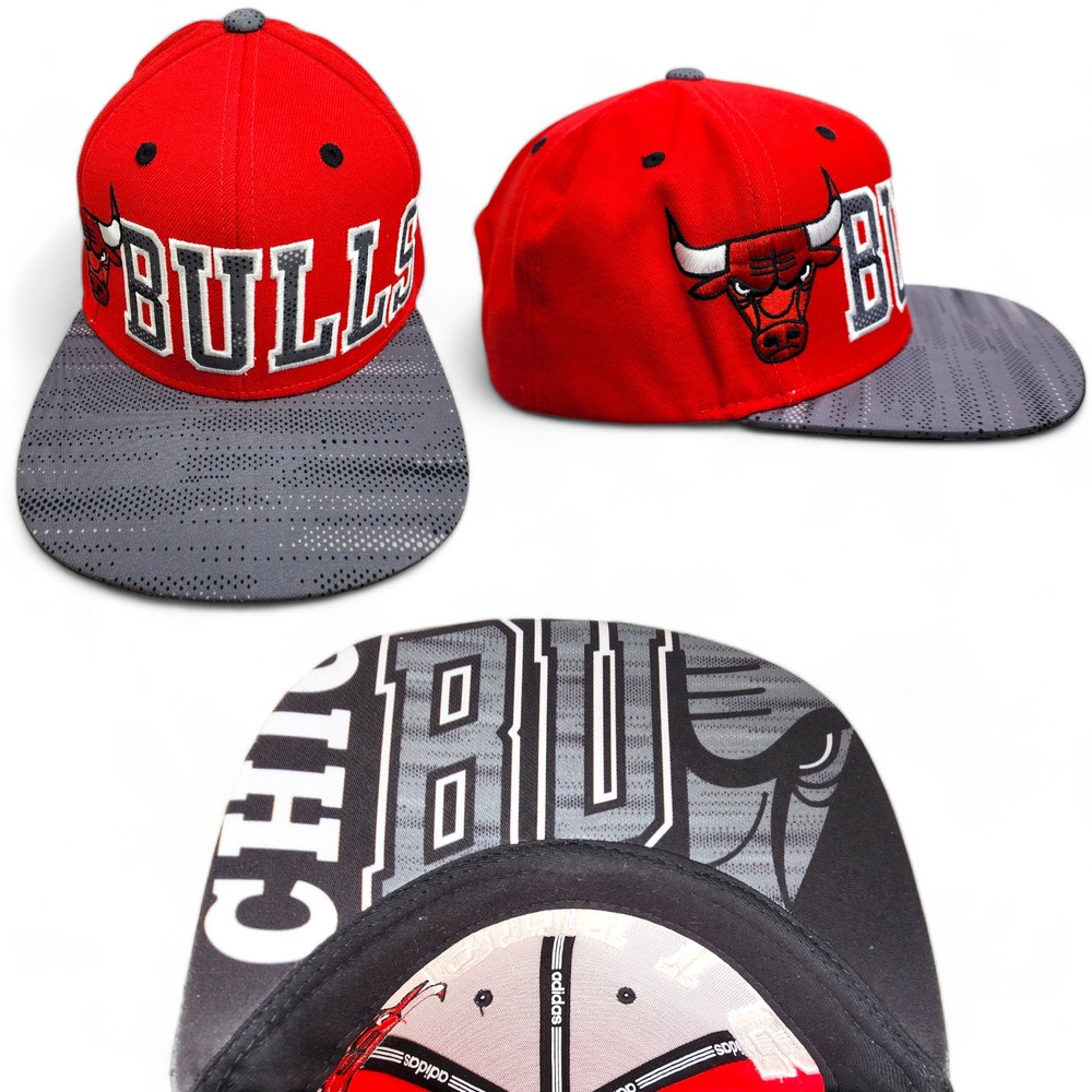 Adidas‎ Chicago Bulls Team Cap Jersey Style Wool Hat Adult Adjustable Snapback